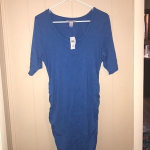 NWT Motherhood Maternity Cobalt Blue Dress SZ L